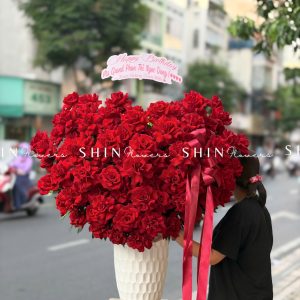 Lẵng Hoa Hoa hồng đỏ sang trọng H150
