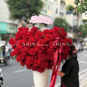 Lẵng Hoa Hoa hồng đỏ sang trọng H150