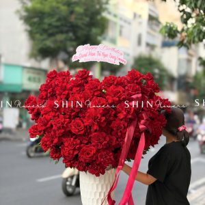 Lẵng Hoa Hoa hồng đỏ sang trọng H150