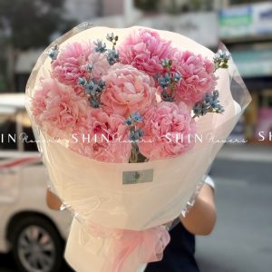 Hoa Bó 7 Mẫu Đơn Sarah Hồng S603