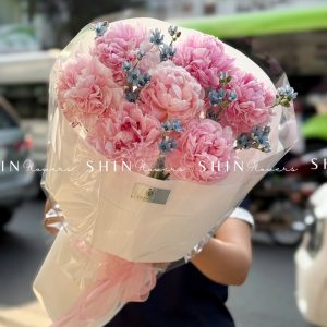 Hoa Bó 7 Mẫu Đơn Sarah Hồng S603
