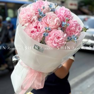 Hoa Bó 7 Mẫu Đơn Sarah Hồng S603