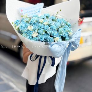 Bó Hoa Cẩm Chương Nhuộm xanh S622