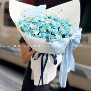 Bó Hoa Cẩm Chương Nhuộm xanh S622