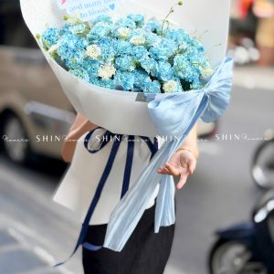 Bó Hoa Cẩm Chương Nhuộm xanh S622