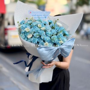 Bó Hoa Cẩm Chương Nhuộm xanh S622