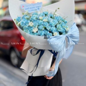 Bó Hoa Cẩm Chương Nhuộm xanh S622