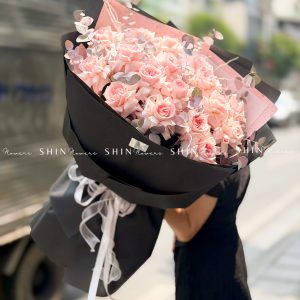 Bó 20 Hoa Hồng Nhập Ecuador Pink Ohara siêu khổng lồ H620
