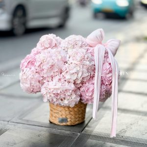 Hộp hoa 22 Cẩm Tú Cầu Hồng H155