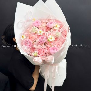 Bó Hoa hoa hồng Ohara Hồng mix Mao Lương S634