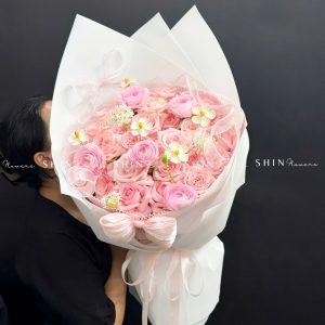 Bó Hoa hoa hồng Ohara Hồng mix Mao Lương S634