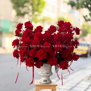 Lẵng Hoa 50 Hoa hồng đỏ Cao Nguyên sang trọng H152