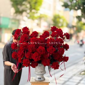 Lẵng Hoa 50 Hoa hồng đỏ Cao Nguyên sang trọng H152