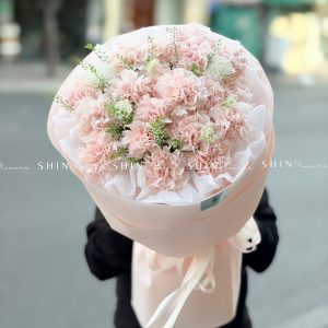 Hoa Bó Cẩm Chướng Cam Sữa S638