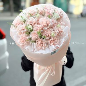 Hoa Bó Cẩm Chướng Cam Sữa S638