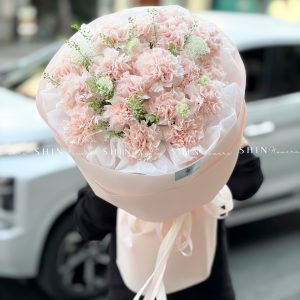 Hoa Bó Cẩm Chướng Cam Sữa S638