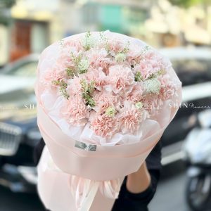 Hoa Bó Cẩm Chướng Cam Sữa S638