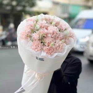 Hoa Bó Cẩm Chướng Cam Sữa S638