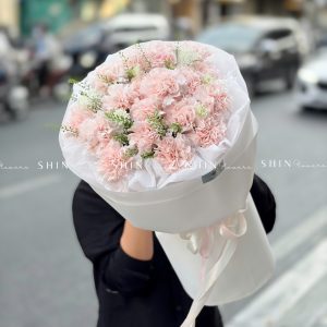 Hoa Bó Cẩm Chướng Cam Sữa S638