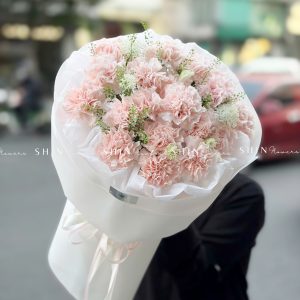 Hoa Bó Cẩm Chướng Cam Sữa S638