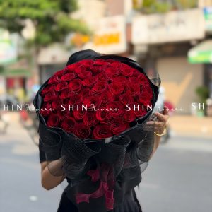 Bó hoa 50 Hoa Hồng Đỏ S670