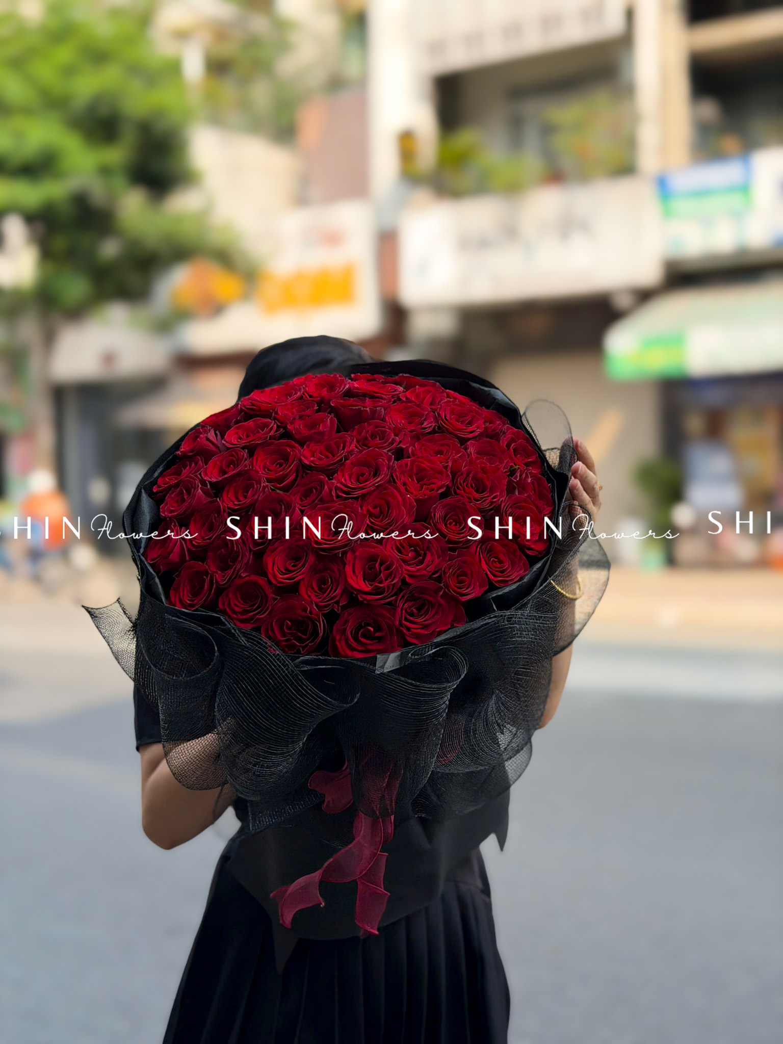 Bó hoa 50 Hoa Hồng Đỏ S670