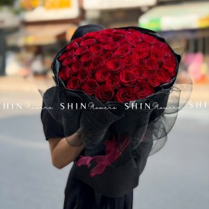 Bó hoa 50 Hoa Hồng Đỏ S670