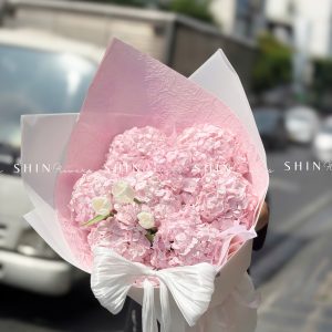 Hoa Bó 8 Cẩm Tú Cầu Hồng mix 3 tulip S640