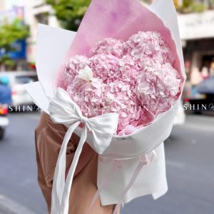 Hoa Bó 8 Cẩm Tú Cầu Hồng mix 1 tulip S641