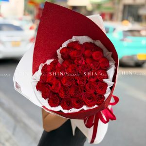Bó 36 Hoa Hồng Đỏ trái tim S650
