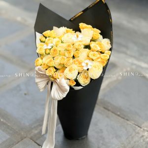 Bó Hoa cây kem hoa Hồng vàng Victo S668