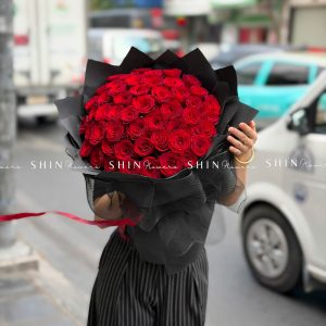 Bó hoa 50 Hoa Hồng Đỏ S667