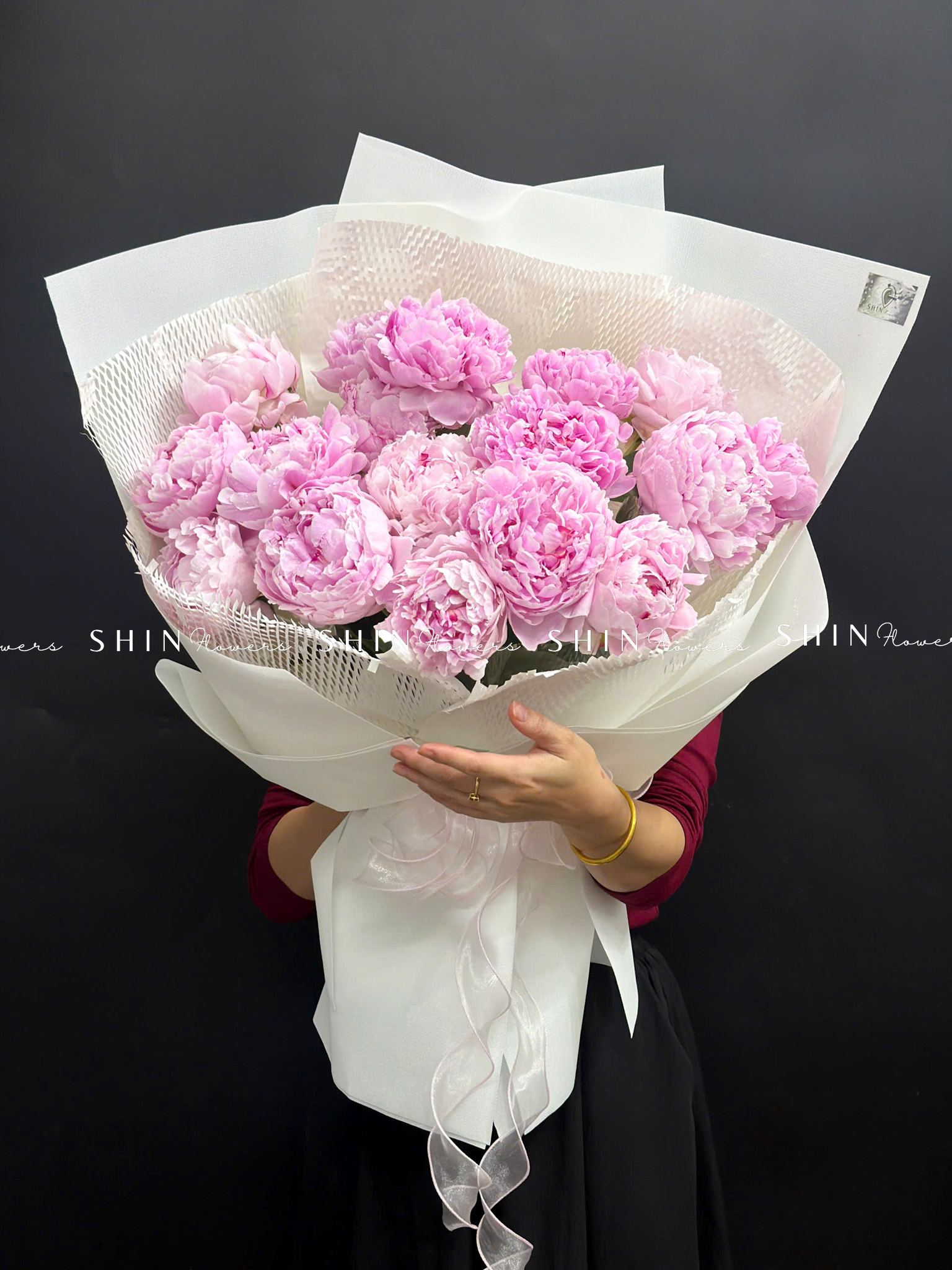 Hoa Bó 16 Mẫu Đơn Sarah Hồng S662
