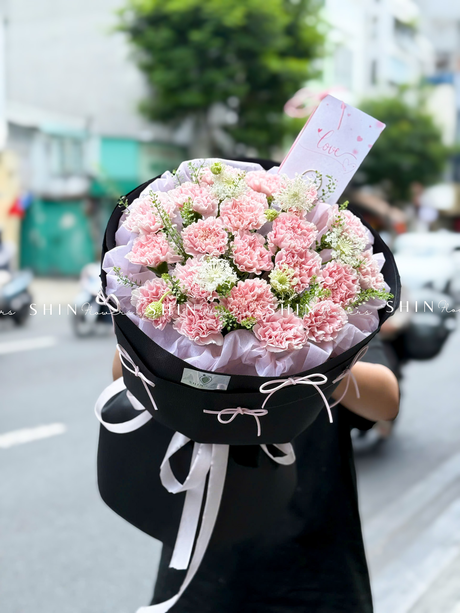 Hoa Bó Cẩm Chướng Hồng S656