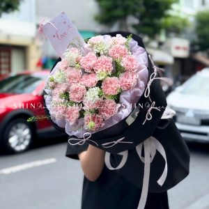 Hoa Bó Cẩm Chướng Hồng S656