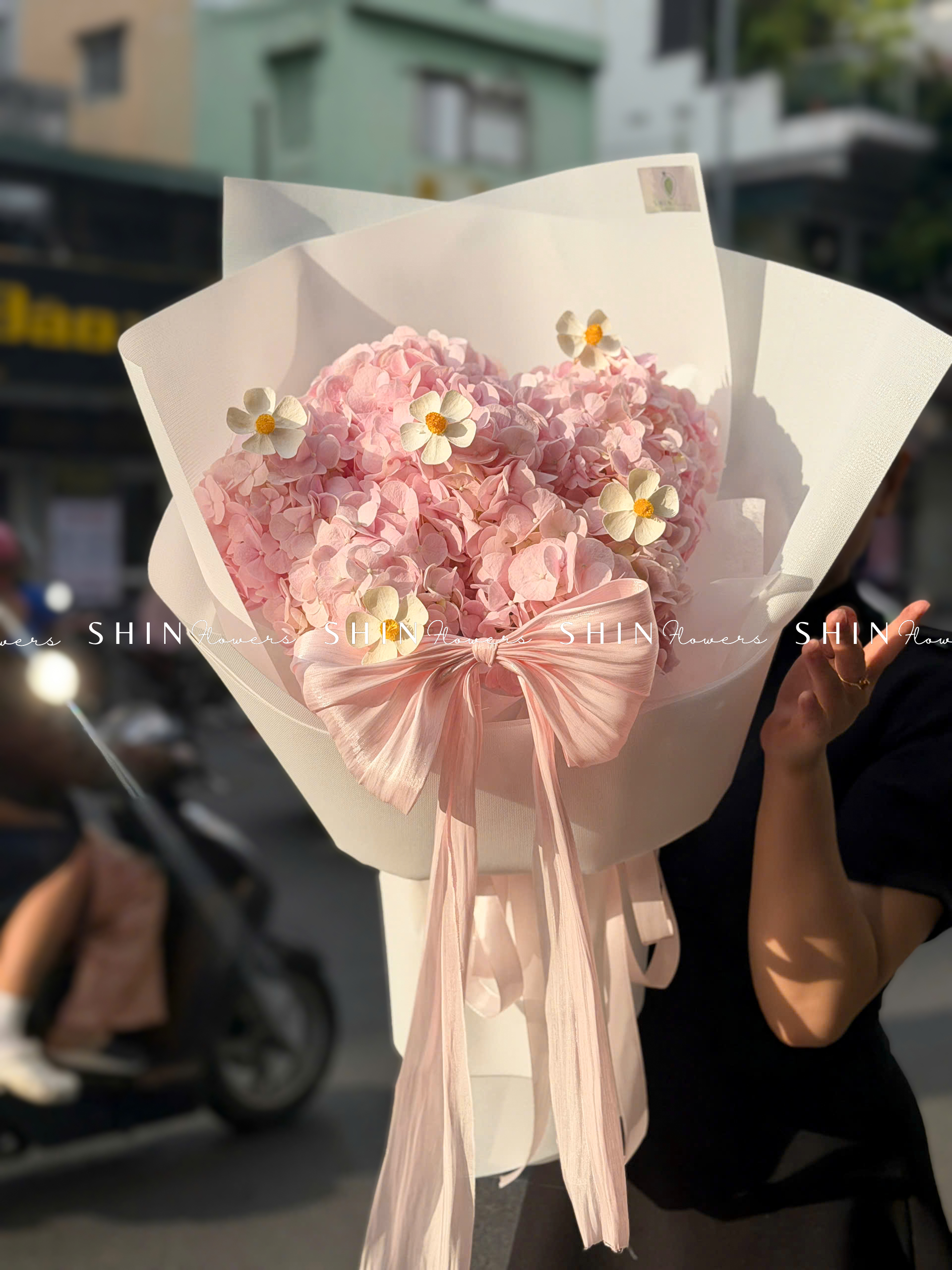 Hoa Bó 6 Cẩm Tú Cầu Hồng S677