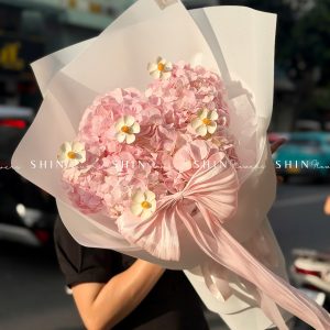 Hoa Bó 6 Cẩm Tú Cầu Hồng S677