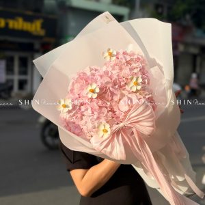 Hoa Bó 6 Cẩm Tú Cầu Hồng S677