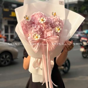 Hoa Bó 6 Cẩm Tú Cầu Hồng S677