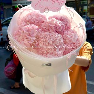 Hoa Bó 5 Cẩm Tú Cầu Hồng S678