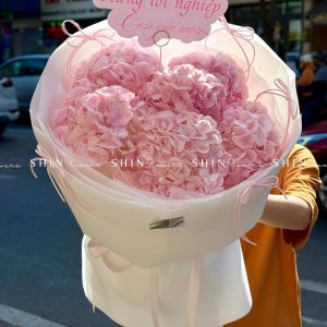 Hoa Bó 5 Cẩm Tú Cầu Hồng S678