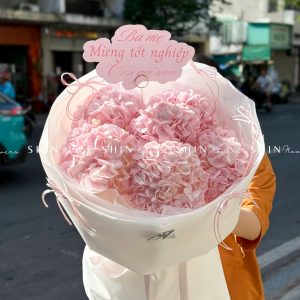 Hoa Bó 5 Cẩm Tú Cầu Hồng S678