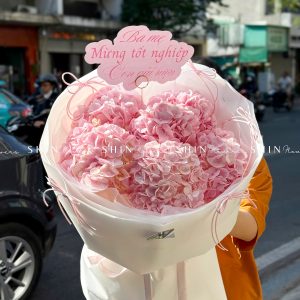 Hoa Bó 5 Cẩm Tú Cầu Hồng S678