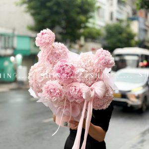 Hộp hoa Tú cầu mix Mẫu Đơn Sarah H158