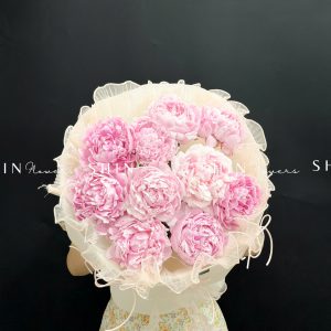 Hoa Bó hoa Mẫu Đơn 10 Peony Hồng Sarah S683