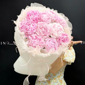 Hoa Bó hoa Mẫu Đơn 10 Peony Hồng Sarah S683