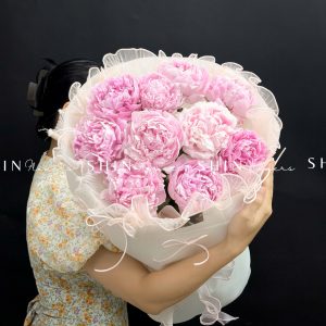 Hoa Bó hoa Mẫu Đơn 10 Peony Hồng Sarah S683