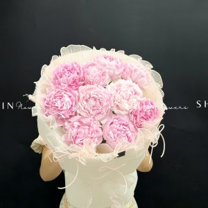 Hoa Bó hoa Mẫu Đơn 10 Peony Hồng Sarah S683