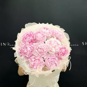 Hoa Bó hoa Mẫu Đơn 10 Peony Hồng Sarah S683
