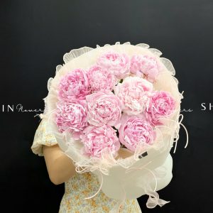 Hoa Bó hoa Mẫu Đơn 10 Peony Hồng Sarah S683